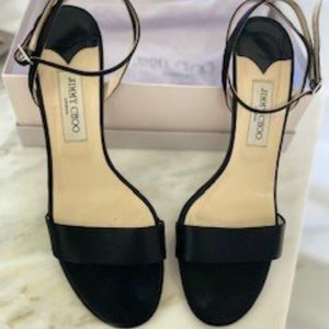 Classic black satin Jimmy Choo sandal - Size 42